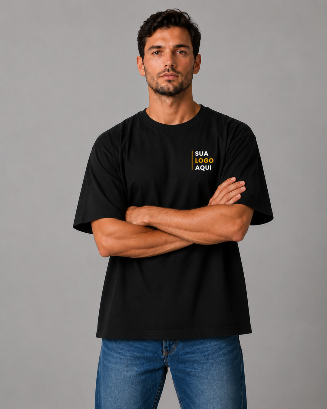 Camiseta Oversized 100% Algodão Personalizável