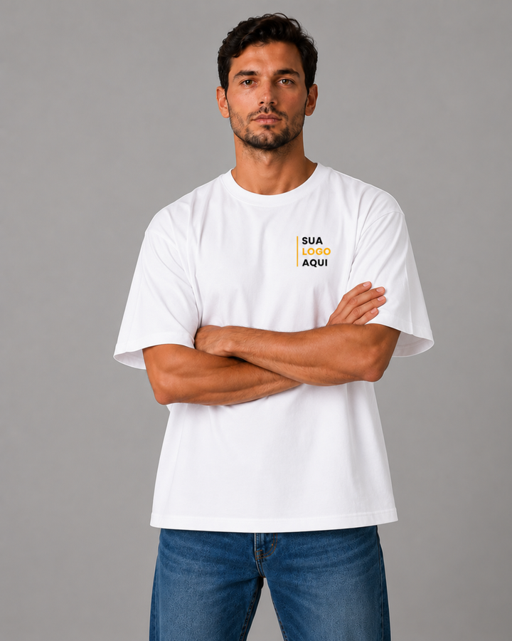 Camiseta Oversized 100% Algodão Personalizável
