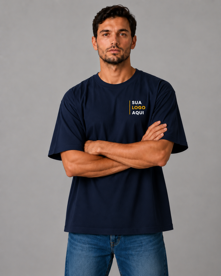 Camiseta Oversized 100% Algodão Personalizável