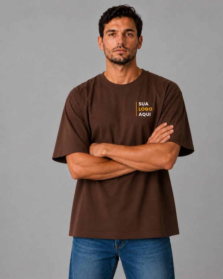 Camiseta Oversized 100% Algodão Personalizável