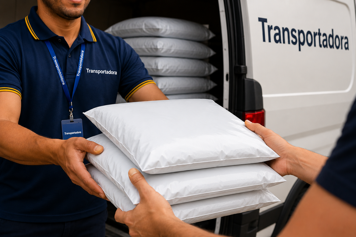 Embalagem e envio Vestfirma — uniformes personalizados