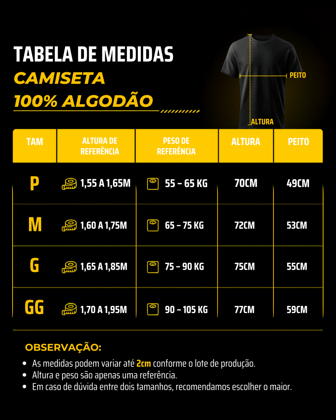 Camiseta 100% Algodão Personalizável