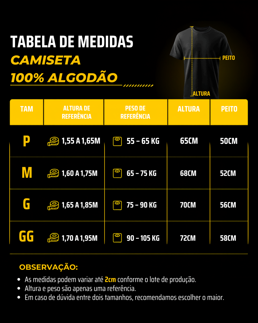 Camiseta 100% Algodão Personalizável - Uniforme