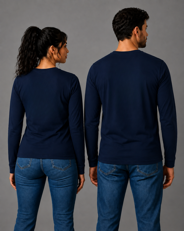 Camiseta Manga Longa 100% Algodão Lisa
