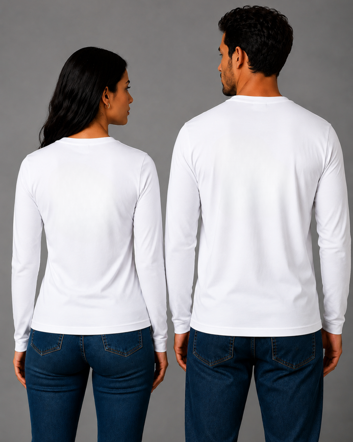 Camiseta Manga Longa 100% Algodão Lisa