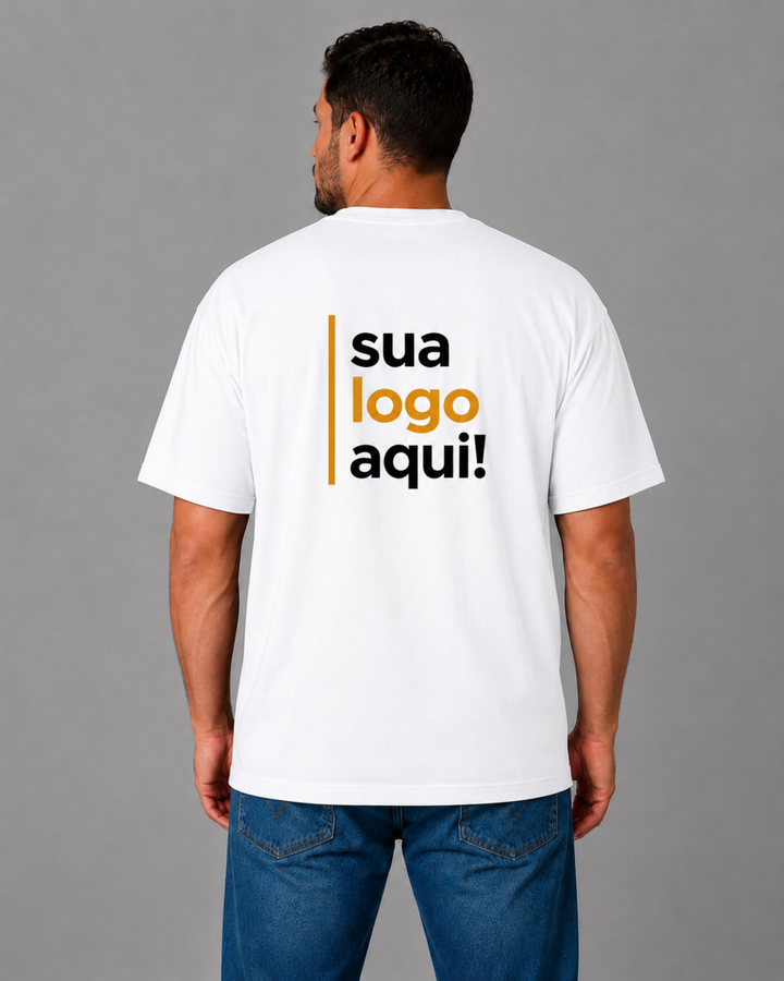 Camiseta Oversized 100% Algodão Personalizável