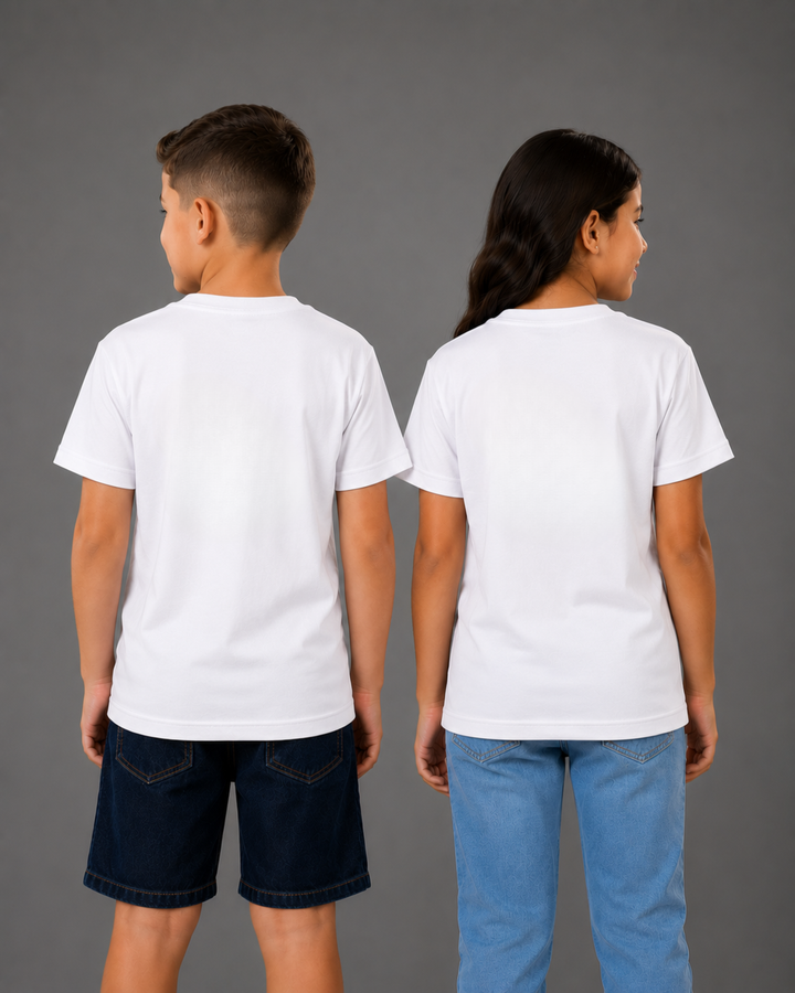 Camiseta Infantil 100% Algodão Lisa