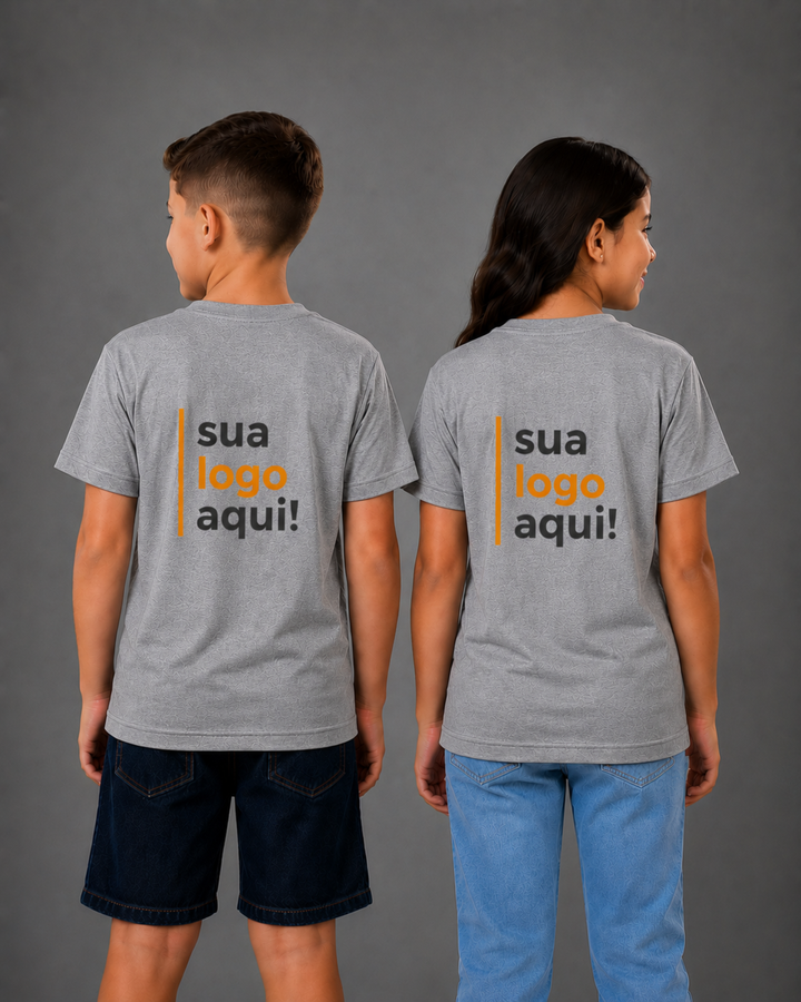 Camiseta Infantil 100% Algodão Personalizável
