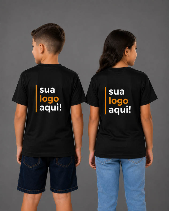 Camiseta Infantil 100% Algodão Personalizável