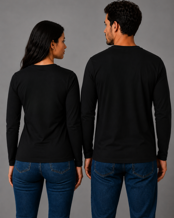 Camiseta Manga Longa 100% Algodão Lisa