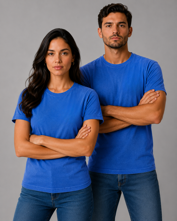Camiseta Estonada 100% Algodão Lisa