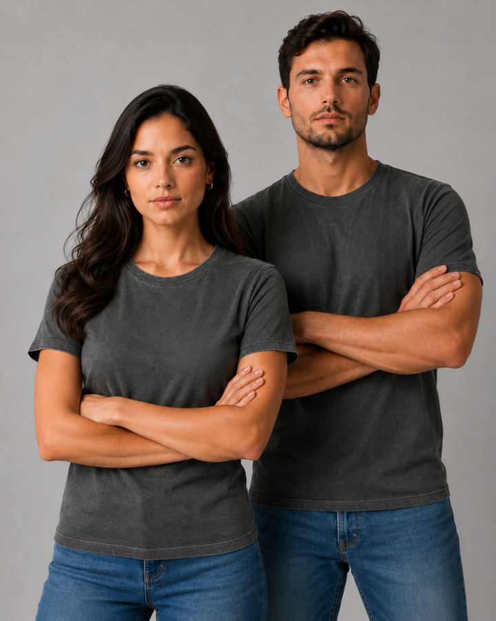 Camiseta Estonada 100% Algodão Lisa