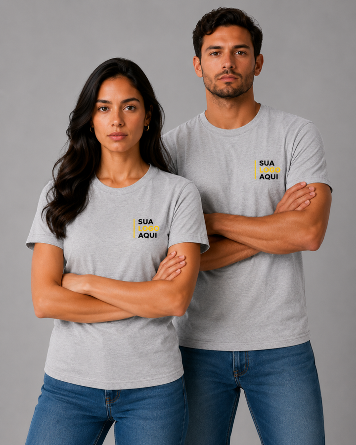 Camiseta Estonada 100% Algodão Personalizável - Uniforme