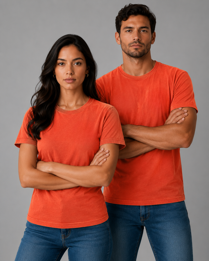 Camiseta Estonada 100% Algodão Lisa