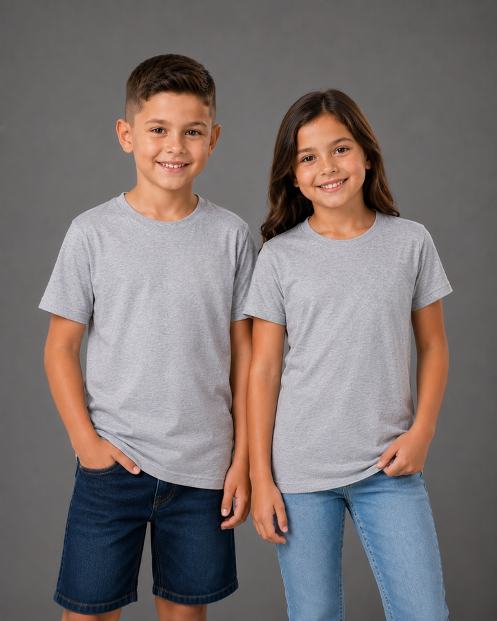 Camiseta Infantil 100% Algodão Lisa