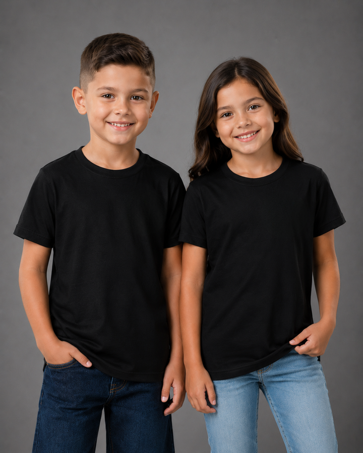 Camiseta Infantil 100% Algodão Lisa