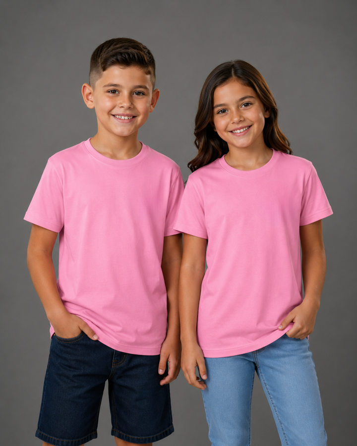 Camiseta Infantil 100% Algodão Lisa