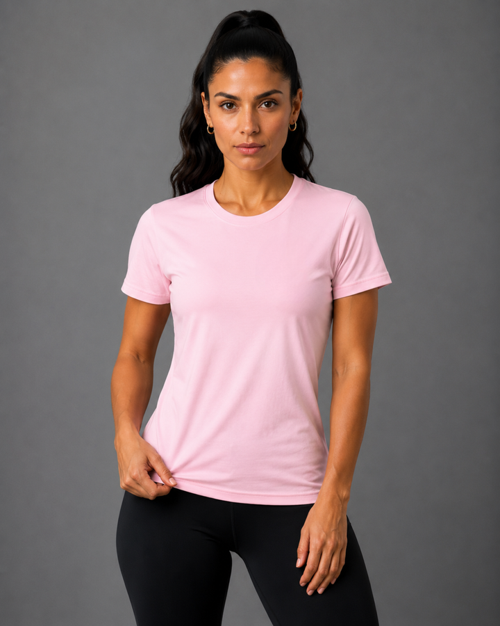 Camiseta Baby Look 100% Algodão Lisa